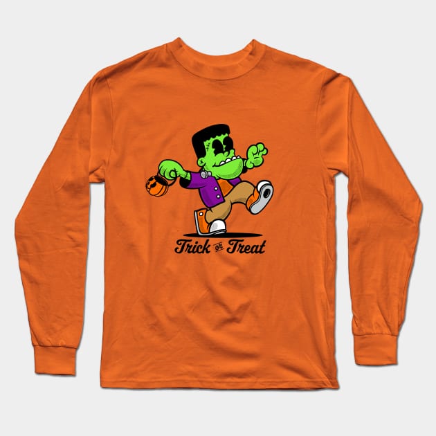 Halloween Frankenstein Long Sleeve T-Shirt by Chris Nixt